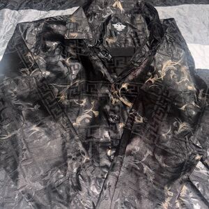 Honora Black Satin Logo-Lined Jacket